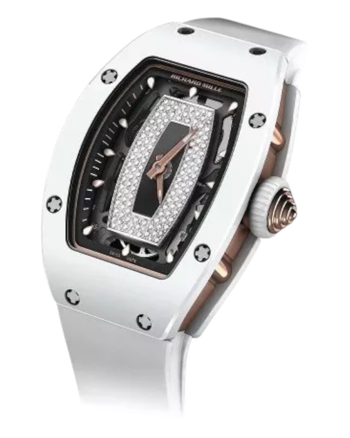 Часы Richard Mille RM 07-01 White Ceramic Diamonds Black