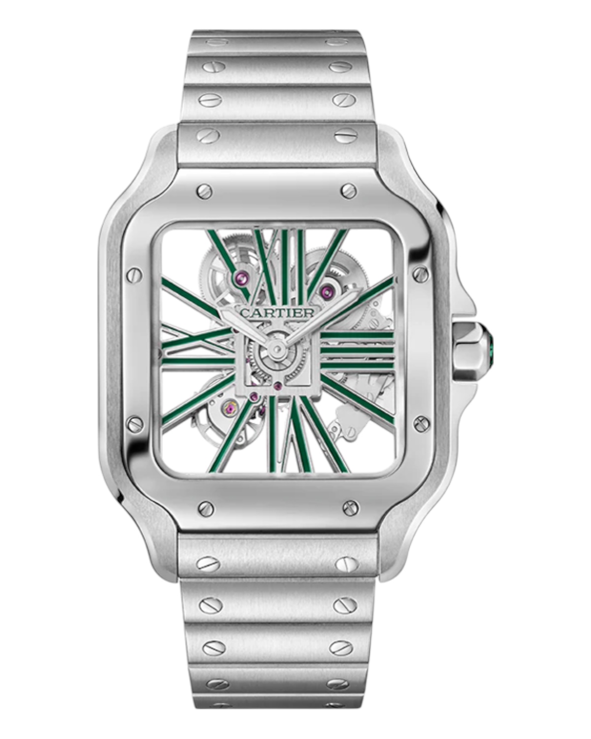Часы Cartier Santos de Cartier Large Skeleton WHSA0028
