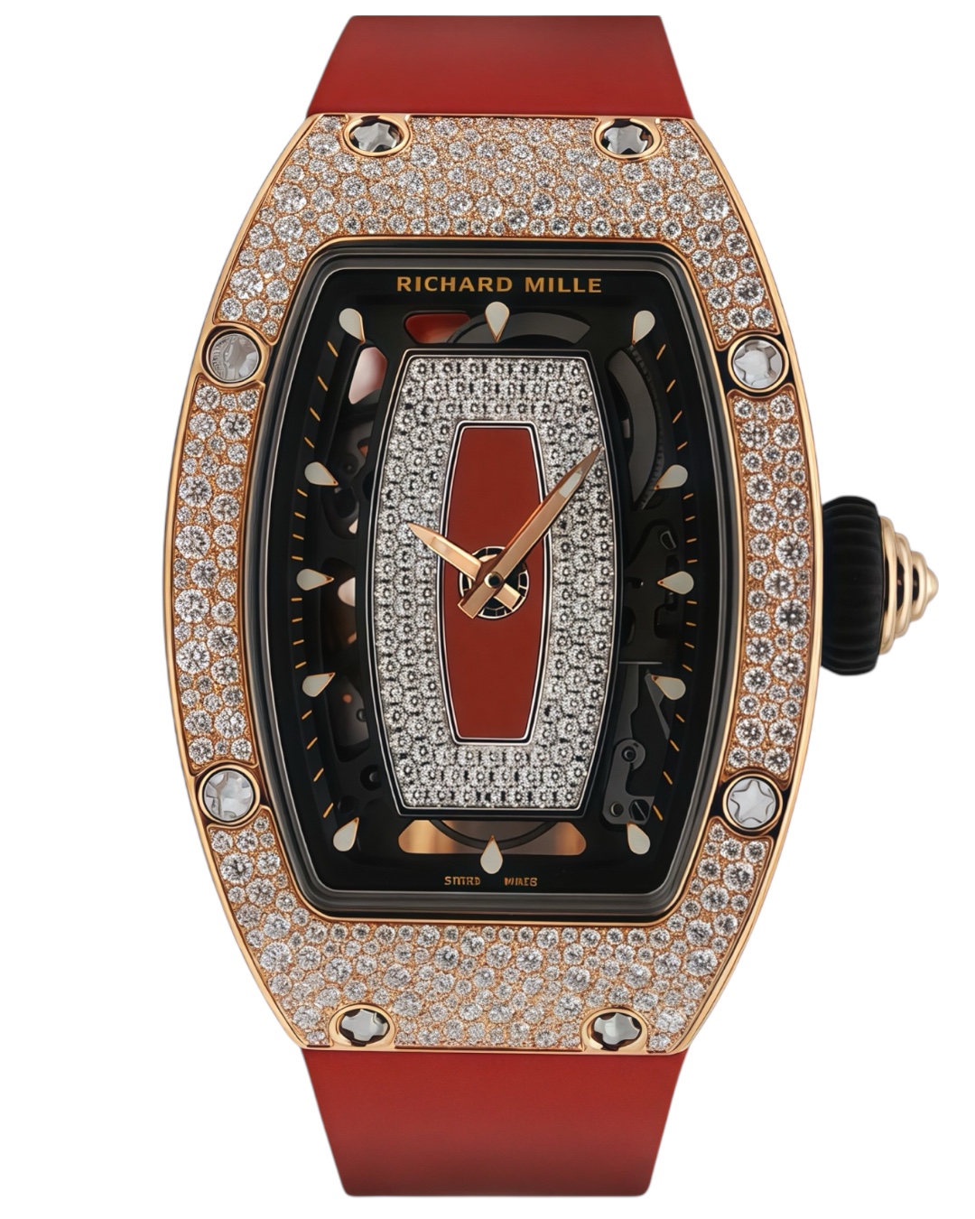Часы Richard Mille RM07-01 RG Snow Set Diamonds (Red Lips)